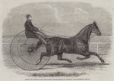 Jackey, de winnaar van de laatste Aintree Trotting Stakes in Liverpool door Thomas Harrington Wilson