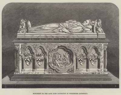 Monument voor de overleden Lord Lyttelton in Worcester Cathedral door Thomas Harrington Wilson