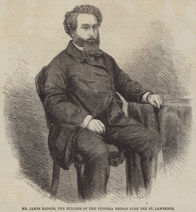 De heer James Hodges, de bouwer van de Victoria-brug over de St. Lawrence door Thomas Harrington Wilson