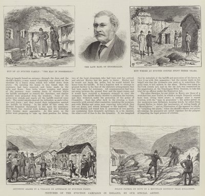 Schetsen van de uitzettingscampagne in Ierland door Thomas Harrington Wilson