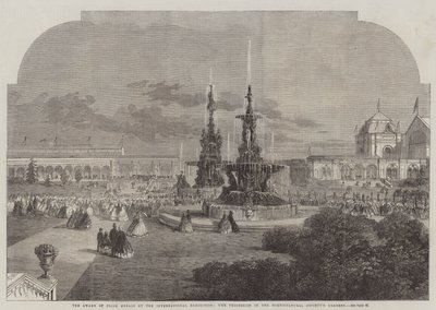 De toekenning van prijsmedailles op de Internationale Tentoonstelling, de processie in de tuinen van de Horticultural Society door Thomas Harrington Wilson