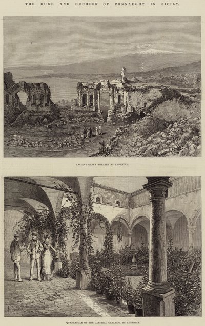 De hertog en hertogin van Connaught in Sicilië door Thomas Harrington Wilson