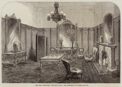 Het Bal van de Honourable Artillery Company, de Boudoir van de Prinses van Wales door Thomas Harrington Wilson