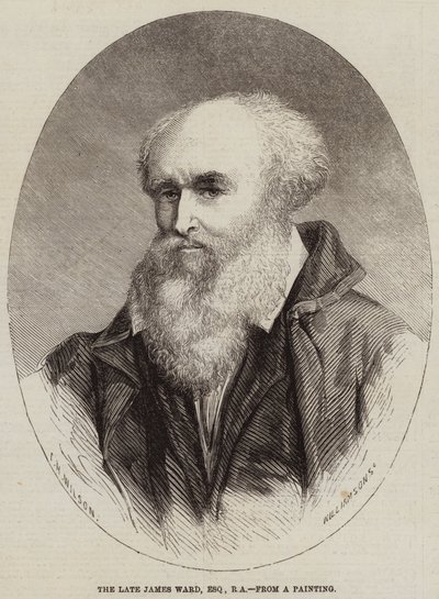 De overleden James Ward, Esquire, RA door Thomas Harrington Wilson