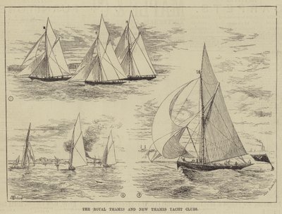 De Royal Thames en New Thames Yacht Clubs door Thomas Harrington Wilson