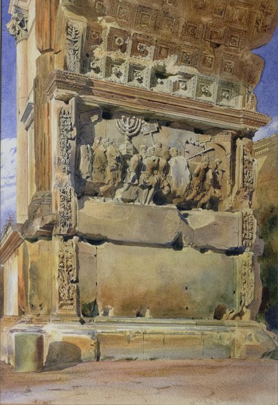 Boog van Titus, Rome, 1842 door Thomas Hartley Cromek