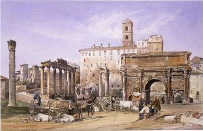Campo Vaccino in Rome door Thomas Hartley Cromek