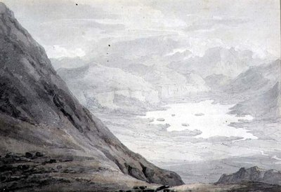 Derwentwater vanaf Skiddaw door Thomas Hearne