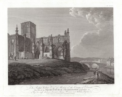 Priorijkerk in Haddington door Thomas Hearne