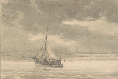 De Theems vanaf de Ship Inn, Greenwich door Thomas Hearne