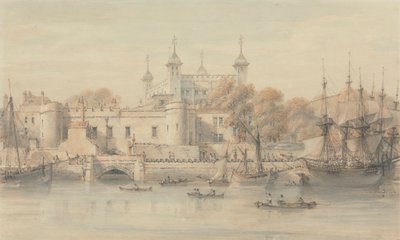 De Tower of London door Thomas Hearne