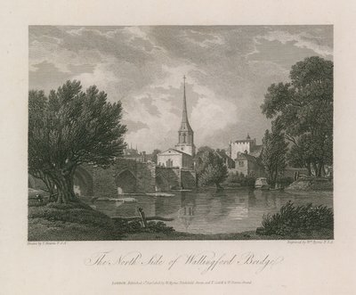 De noordzijde van Wallingford Bridge door Thomas Hearne