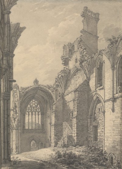 Transept van Melrose Abbey, 1778 Bij Oud Melrose aan de Rivier Tweed, Roxburgh door Thomas Hearne