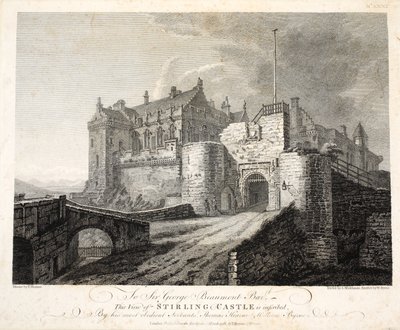Uitzicht op Stirling Kasteel, gravure door William Byrne door Thomas Hearne