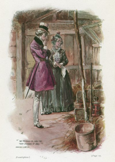 "Maar mijn advies is, dood het arme schepsel meteen" (kleurenlitho) door Thomas Heath Robinson