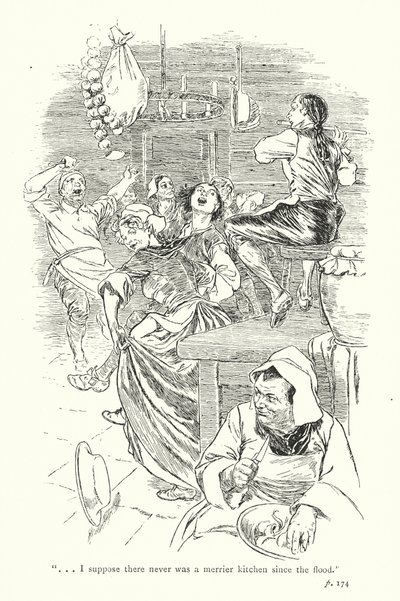 Illustratie voor Een sentimentele reis door Laurence Sterne (litho) door Thomas Heath Robinson