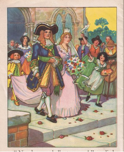 De bruiloft (litho) door Thomas Heath Robinson