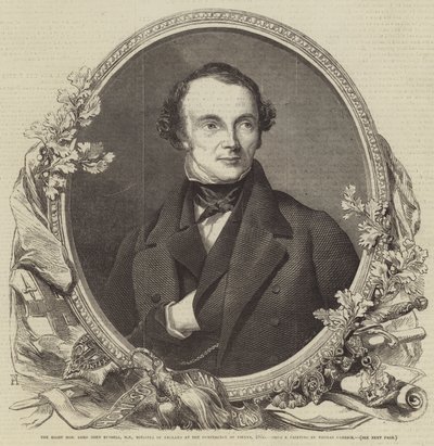 De Hoogedelachtbare Lord John Russell, MP, Minister van Engeland op de Conferentie van Wenen, 1855 door Thomas Heathfield Carrick