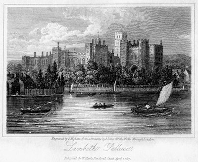 Lambeth Palace, Londen, 1817 door Thomas Higham