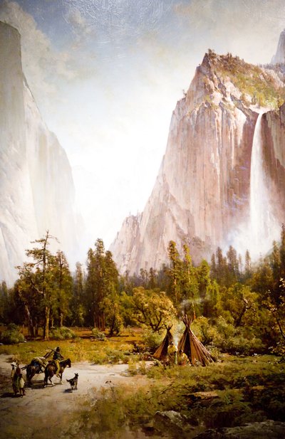 Yosemite Valley (El Capitan & Bridal Veil Falls) door Thomas Hill