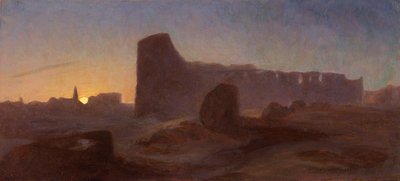 Uitzicht op het Romeinse Colosseum bij zonsondergang, Italië door Thomas Hiram Hotchkiss
