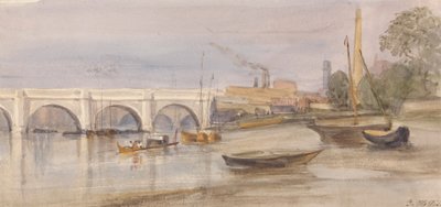 Westminster Bridge vanaf de Lambeth Shore door Thomas Hollis