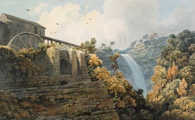 Waterval en Oven van Melincourt door Thomas Hornor