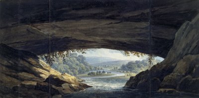 Interieur van de grot bij Porth yr Ogof door Thomas Hornor
