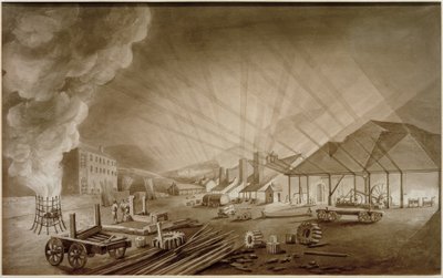 Walserij in Merthyr Tydfil door Thomas Hornor