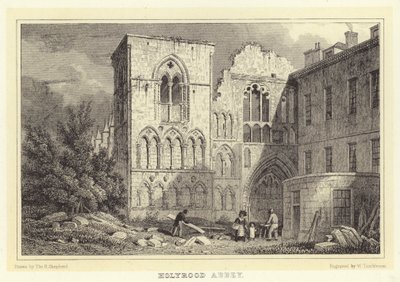 Holyrood Abdij door Thomas Hosmer (after) Shepherd