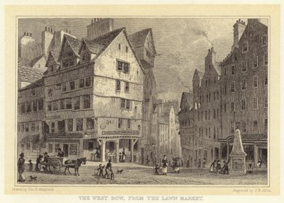 De West Bow, vanaf de Lawn Market door Thomas Hosmer (after) Shepherd
