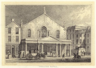 Theatre Royal (gravure) door Thomas Hosmer (after) Shepherd
