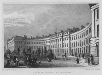 Ainslie Place, Edinburgh (gravure) door Thomas Hosmer Shepherd
