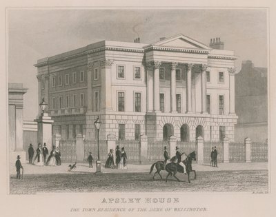 Apsley House, Hyde Park Corner, Londen, de residentie van de Hertog van Wellington door Thomas Hosmer Shepherd