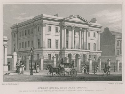 Apsley House, Hyde Park Corner, Londen, de residentie van de hertog van Wellington door Thomas Hosmer Shepherd