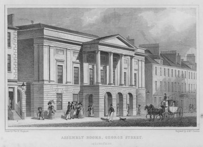 Assembly Rooms, George Street, Edinburgh (gravure) door Thomas Hosmer Shepherd