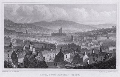 Bath, vanaf Beachen Cliff door Thomas Hosmer Shepherd