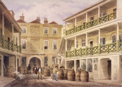 Bell Inn, Aldersgate Street, Londen door Thomas Hosmer Shepherd