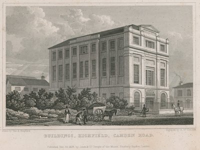 Gebouwen in Highfield aan Camden Road door Thomas Hosmer Shepherd