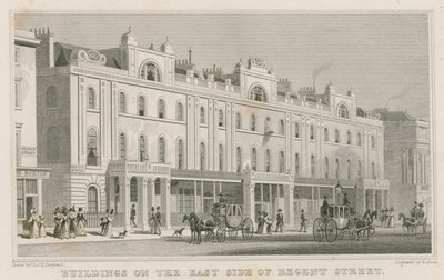 Gebouwen aan de oostkant van Regent Street, Londen door Thomas Hosmer Shepherd