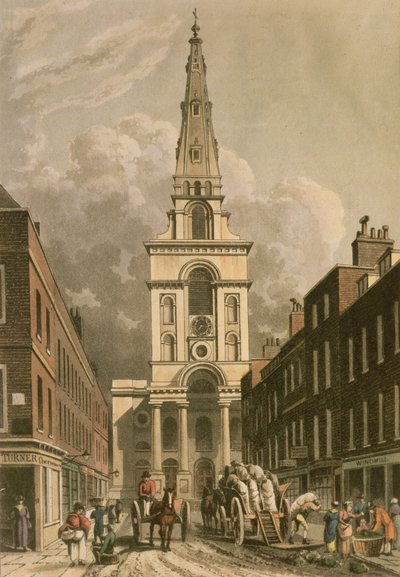 Christchurch, Spitalfields door Thomas Hosmer Shepherd