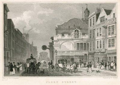 Fleet Street, Londen door Thomas Hosmer Shepherd