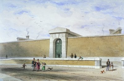 Poort van Bridewell Prison, Tothill Fields, Westminster, Londen door Thomas Hosmer Shepherd