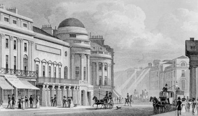 Harmonische Instelling, Regent Street, Londen. 1827 door Thomas Hosmer Shepherd