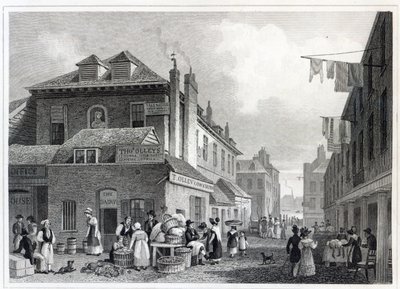 Hungerford Market, Strand, gegraveerd door Thomas Barber, 1830 door Thomas Hosmer Shepherd