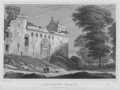 Linlithgow Palace, Edinburgh door Thomas Hosmer Shepherd