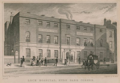 Lock Hospital, Hyde Park Corner, Londen door Thomas Hosmer Shepherd