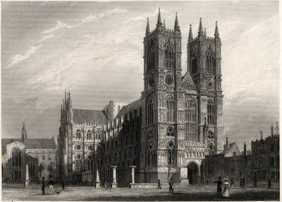 Londen, uitzicht op de Abdij van Westminster door Thomas Hosmer Shepherd