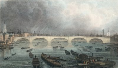 Nieuwe London Bridge door Thomas Hosmer Shepherd
