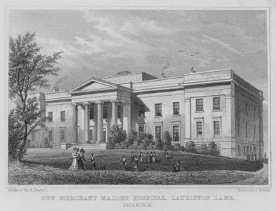 New Merchant Maiden Hospital, Lauriston Lane, Edinburgh door Thomas Hosmer Shepherd